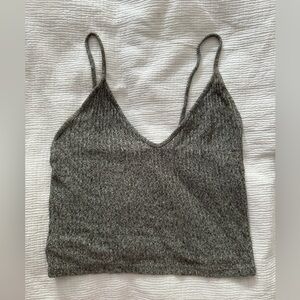 Brandy Melville Grey Strappy Tank Top